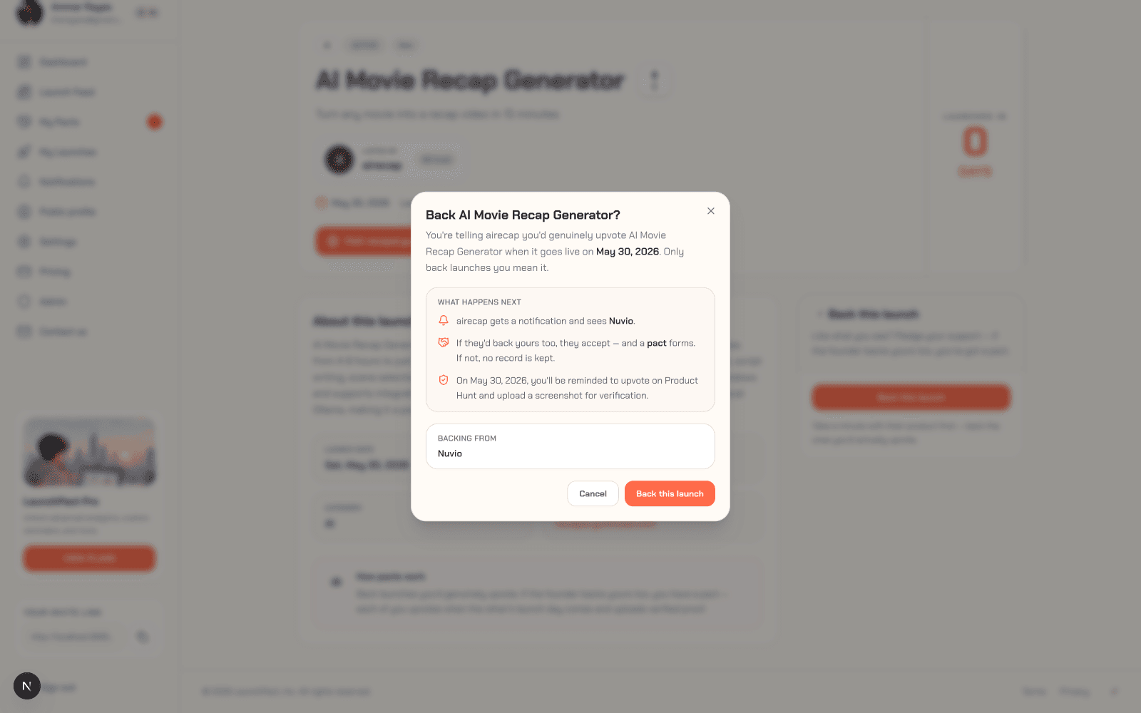 Back launches you'd actually upvote — LaunchPact